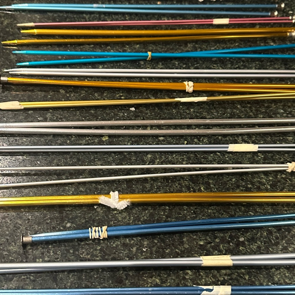 Lot 90 aluminum long knitting needles sewing 45 pair used - Picture 6 of 10